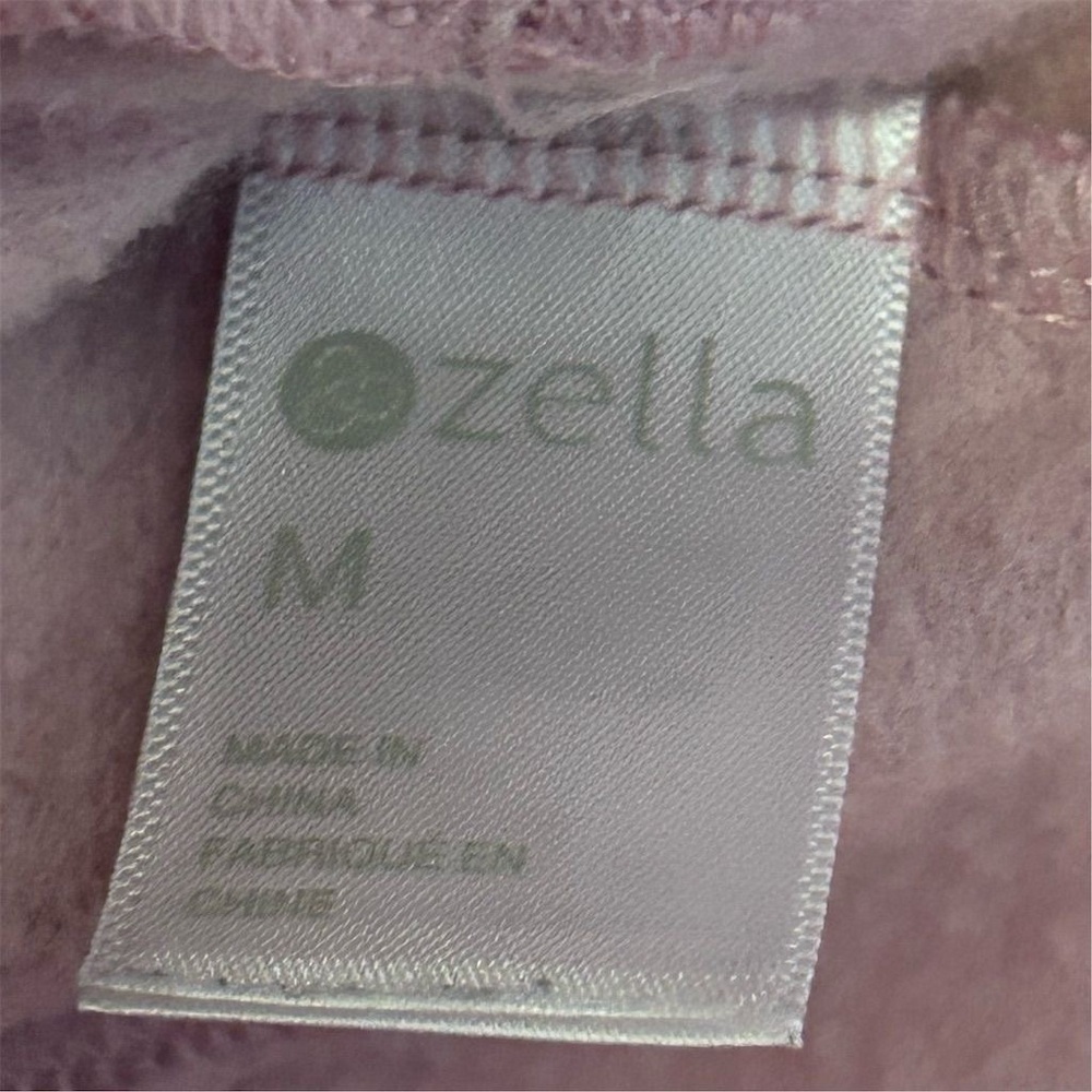 Zella Women's M Pink Ruched Long Sleeve Zip Front Hoodie Jacket - Picture 9 of 13